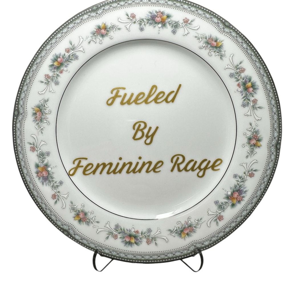 Fueled By Feminine Rage Novelty Plate